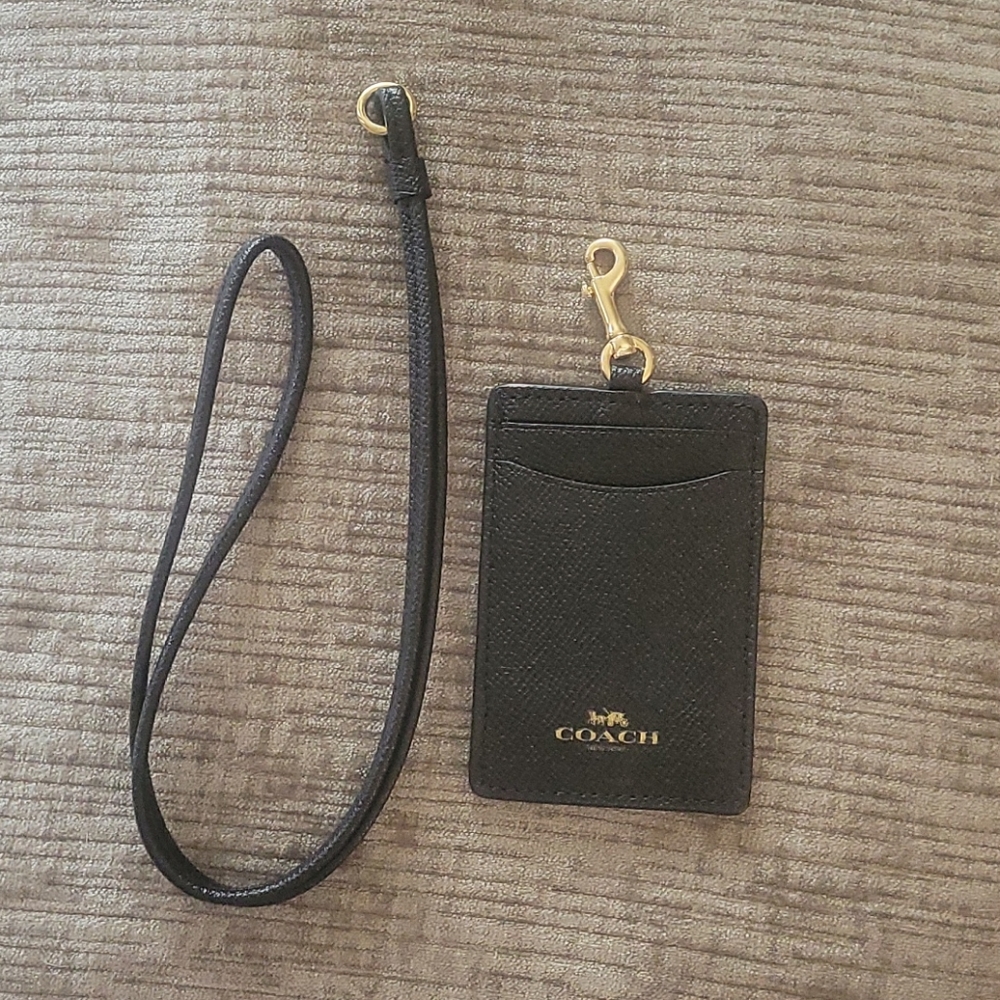 Authentic Coach Card Case Lanyard
